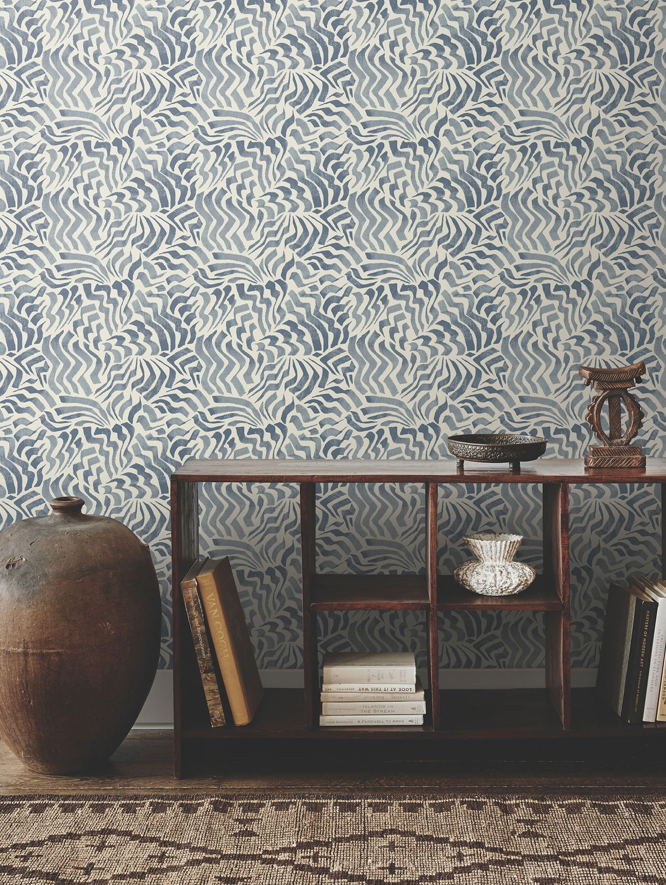Zora Wave Denim Wallpaper large image 