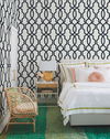 Hourglass Trellis Navy Wallpaper 2 Hourglass Trellis Navy Wallpaper thumbnail 2