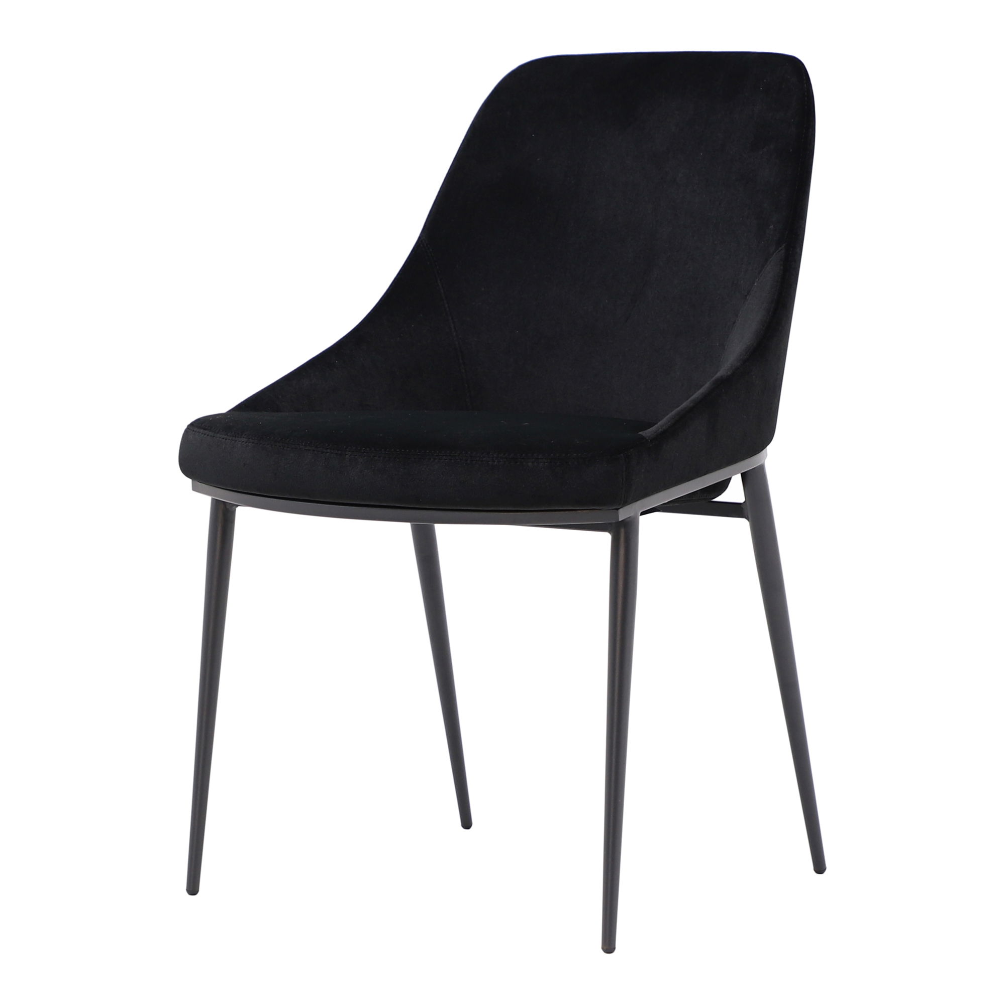 Sedona Dining Chair Shadowed Black Velvet - Set Of Two large image 