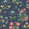 Heirloom Floral Navy Peel & Stick Wallpaper, by York Wall, 20' length x 1'8.5" width x 0.02" depth thumbnail