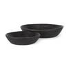 Nikita Set of 2 Large Black-Brown Reclaimed Wood Bowls, Decorative Bowl by Mercana, 17.25" length x 18.25" width x 4.5" height thumbnail 1
