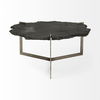 Shale 37' Irregular Live-Edge Black Slate with Flat Iron Base Coffee Table thumbnail 5