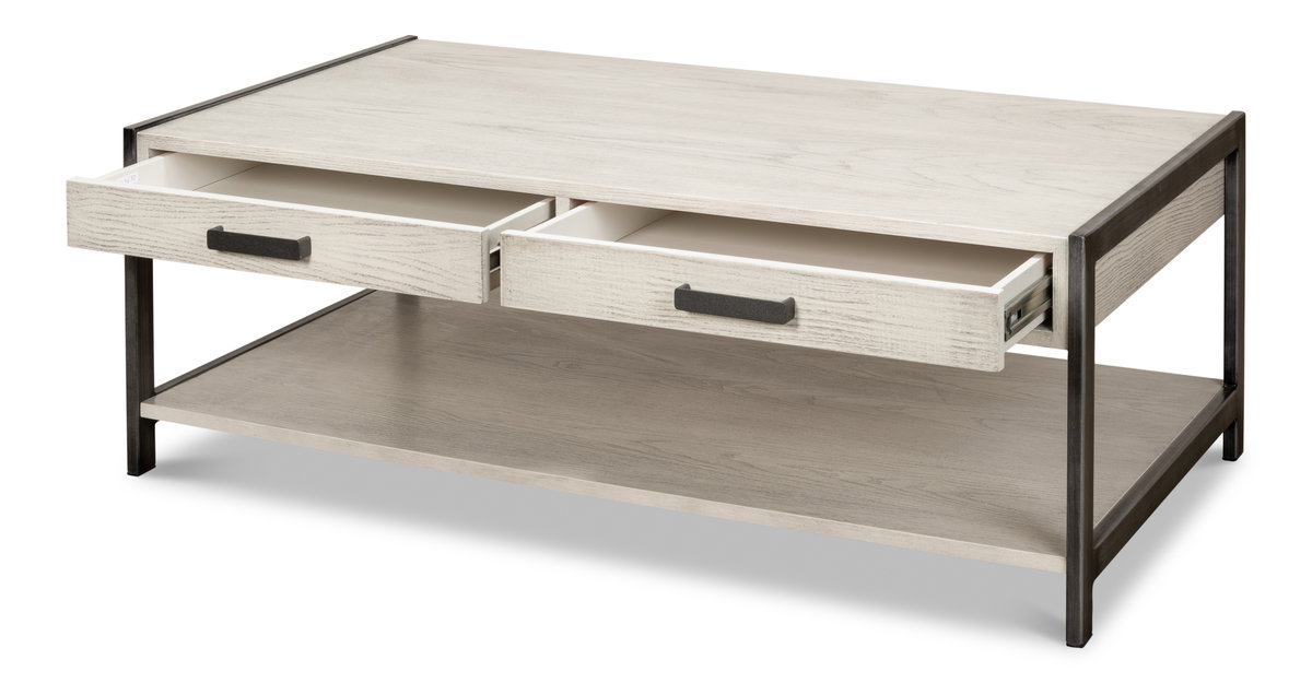 Covet Cocktail Table, by Sarreid, 2'4" length x 4'4" width x 1'6" height View 9