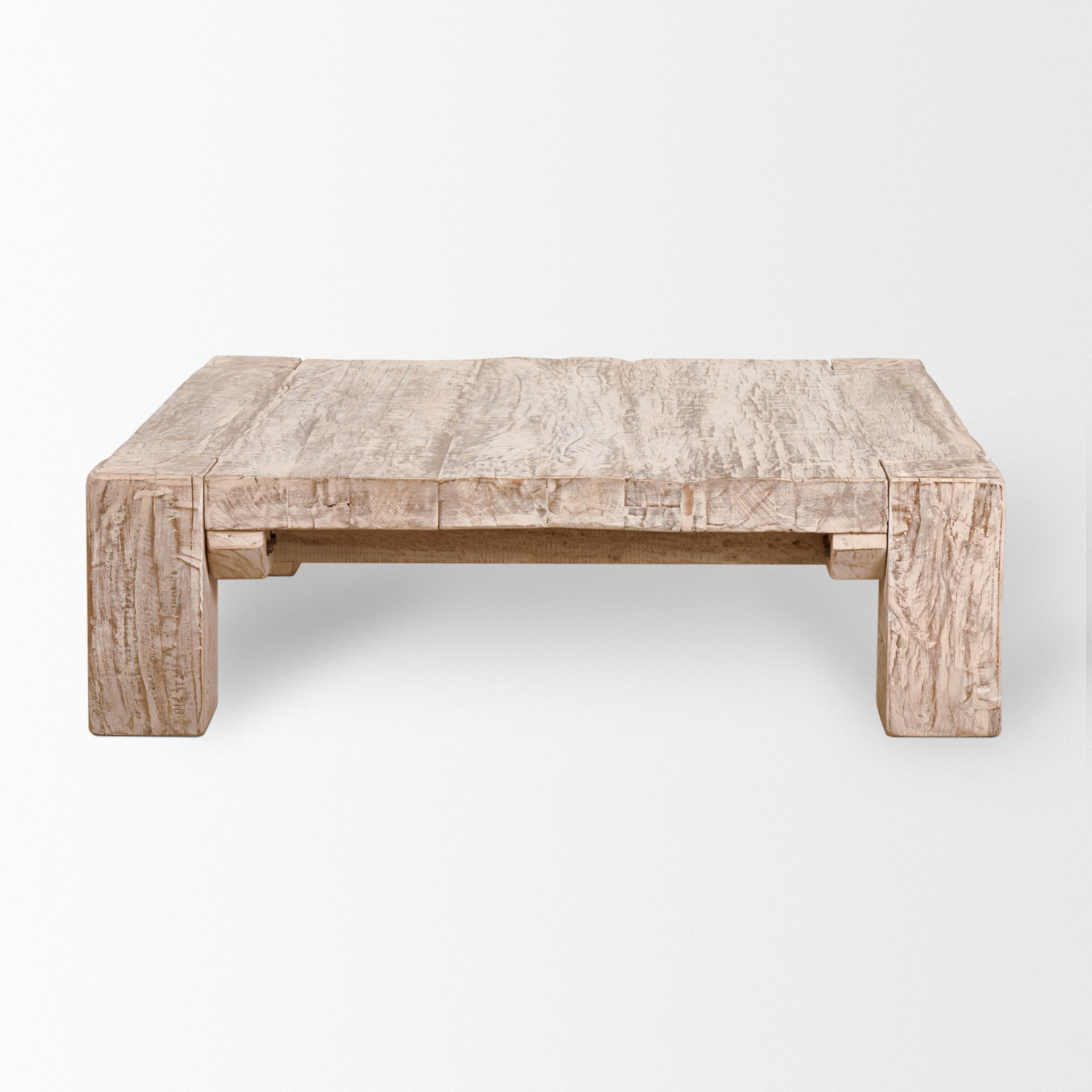 McArthur 48x48 Square Reclaimed Solid Wood Coffee Table, by Mercana, 48" length x 48" width x 14" height View 6