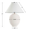 Rocio Ceramic White Table Lamp, by Uttermost, 19" width x 25" height x 19" depth thumbnail 2