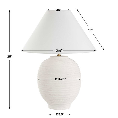 Rocio Ceramic White Table Lamp