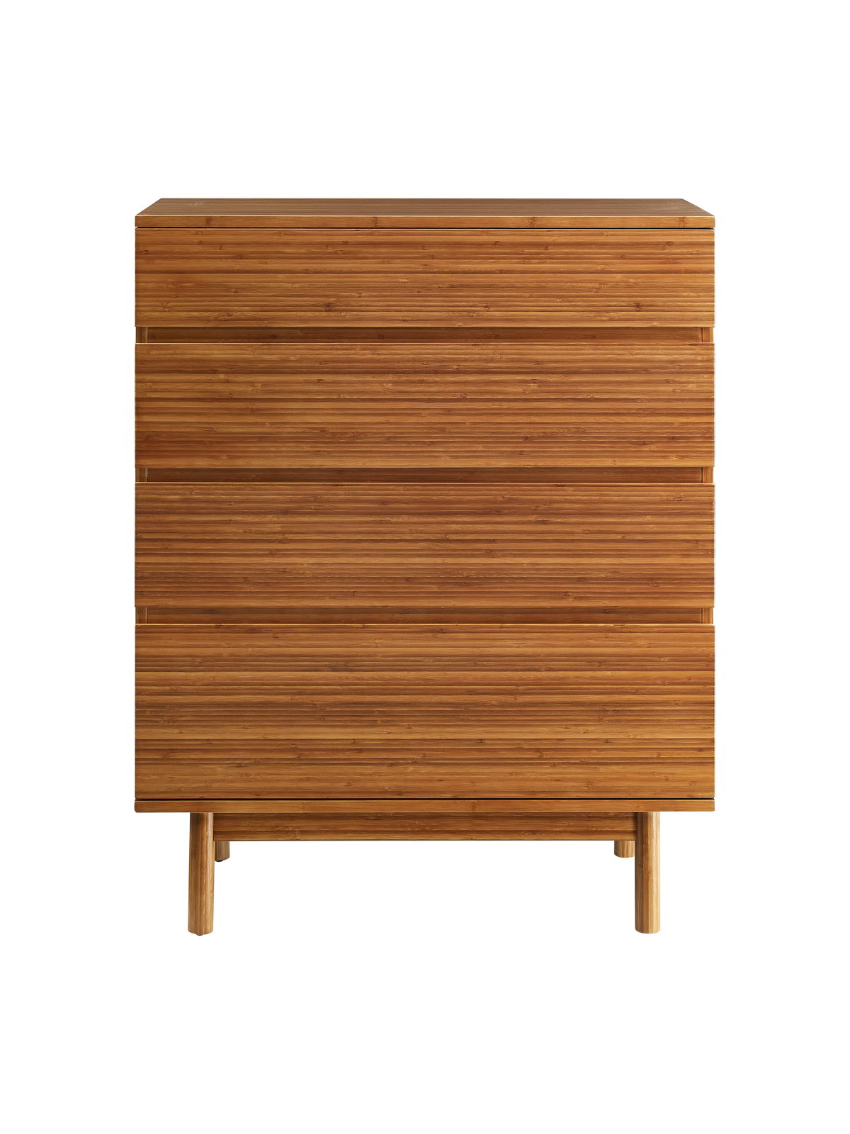 Ventura 4 Drawer High Chest, Dresser by Greenington, 18" length x 34" width x 43.5" height View 3