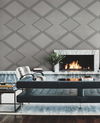 Diamond Twist Grey & Black Wallpaper thumbnail 1