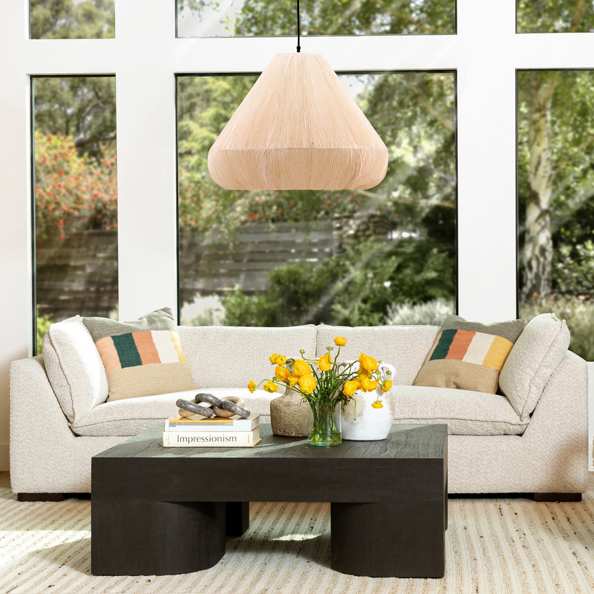 Ramona Sofa Cream, Sofas & Sectional by Dovetail, 103.5" width x 31" height x 43" depth View 8