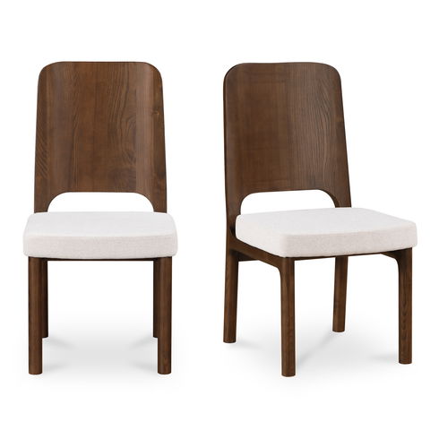 Kerr Dining Chair Walnut-stained Ash Beige-set Of Two