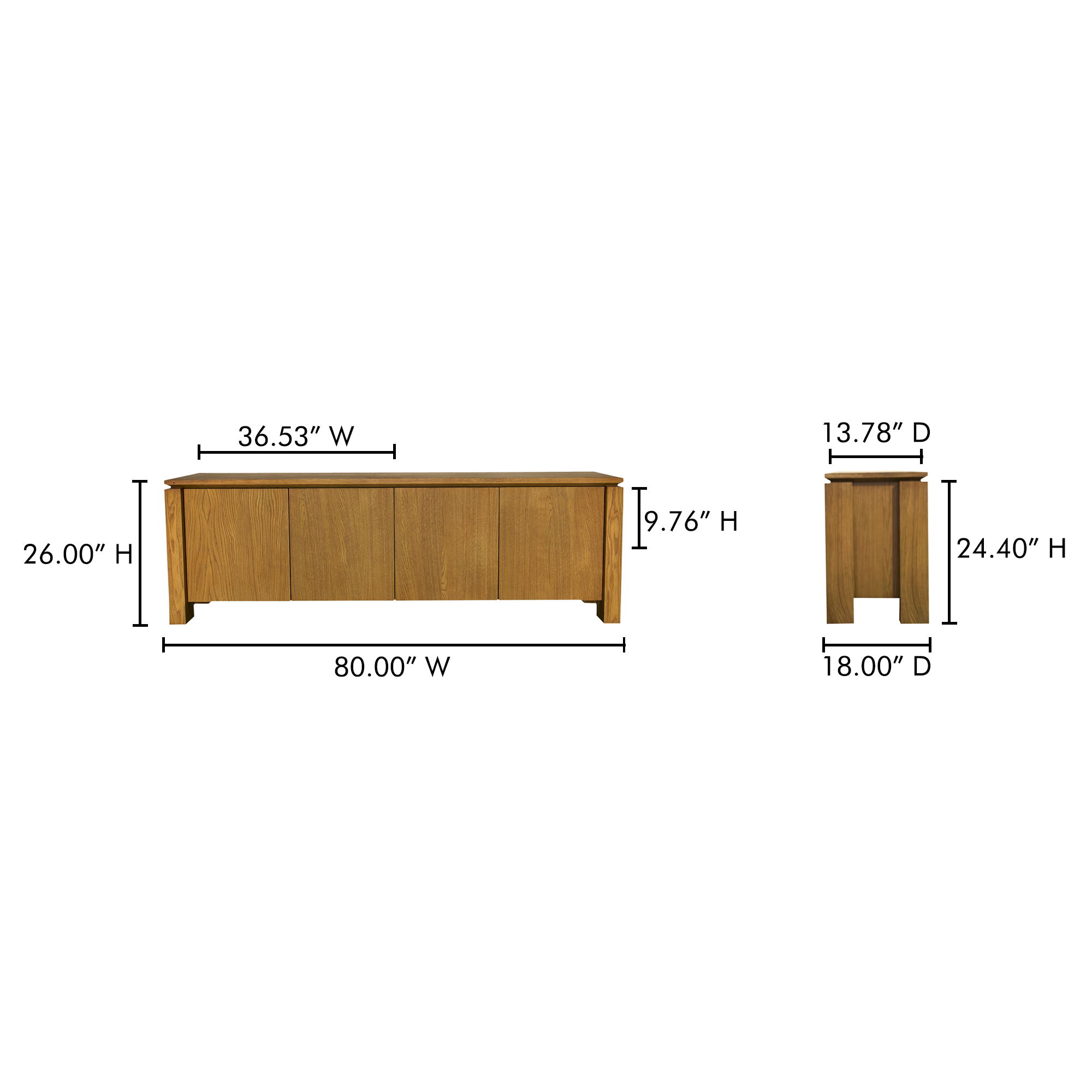 Brook Media Unit Country Oak large image 