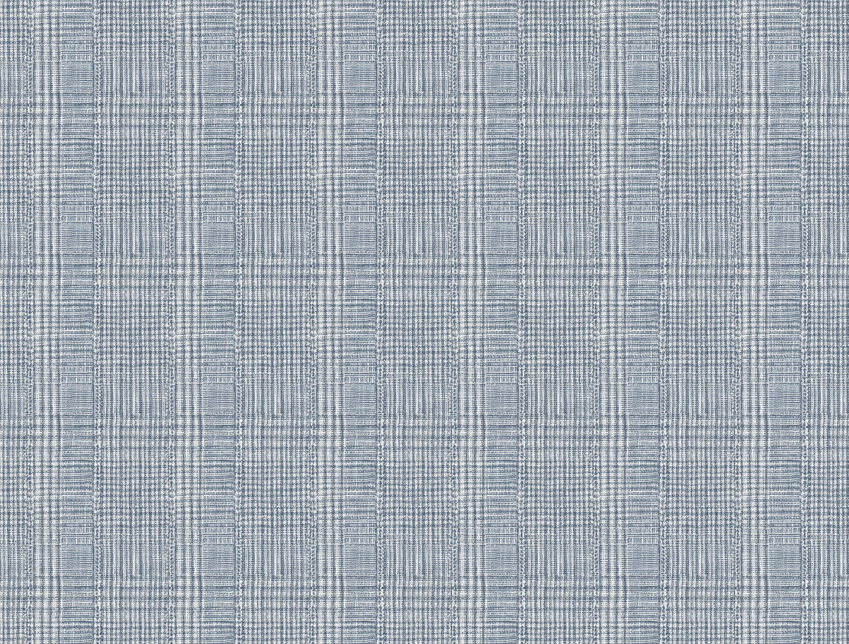 Shirting Plaid Blue Wallpaper, by York Wall, 27' length x 2'3" width x 0.02" depth