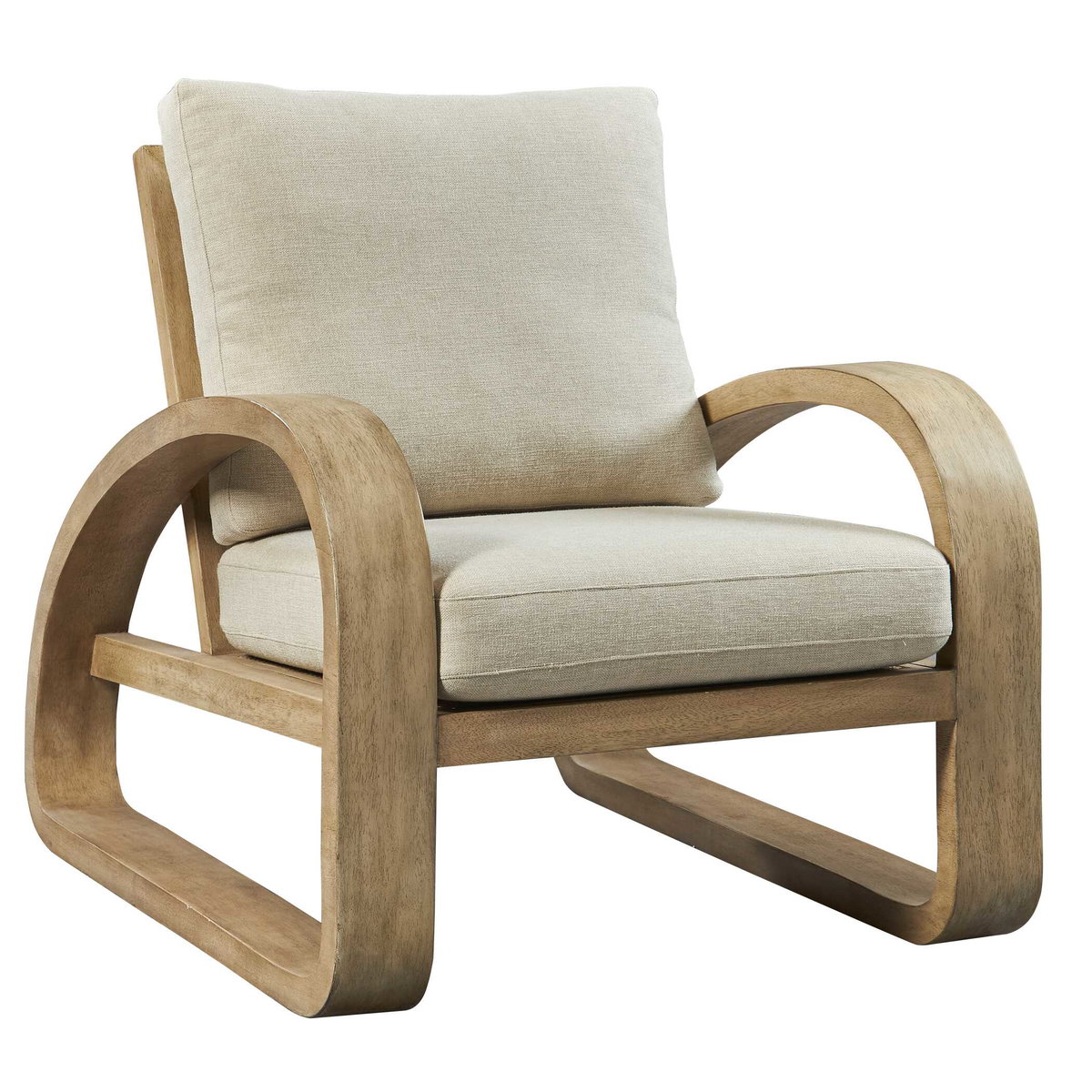 Barbora Wooden Accent Chair, by Uttermost, 30.5" width x 32" height x 37.5" depth View 4