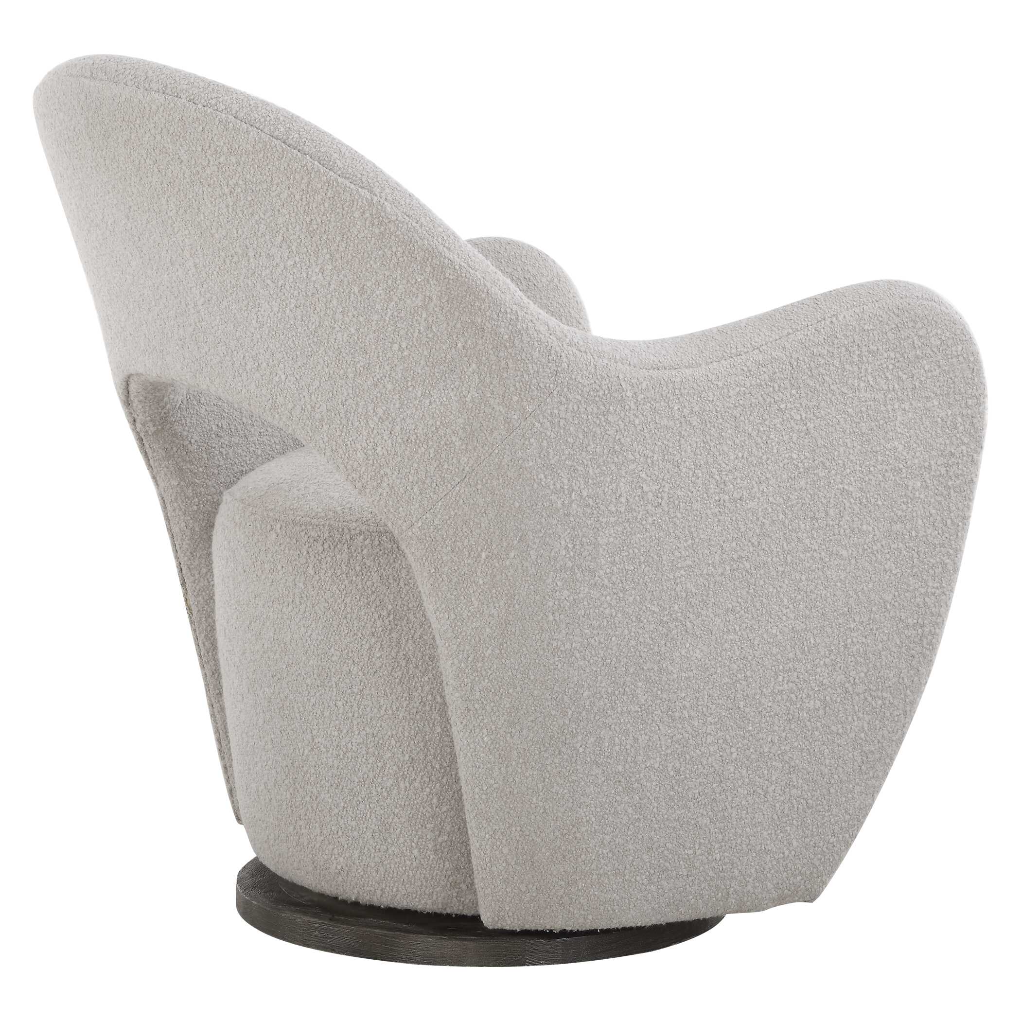 Wander Fabric Swivel Chair, Furniture by Uttermost, 28.25" width x 32.75" height x 33.5" depth View 7