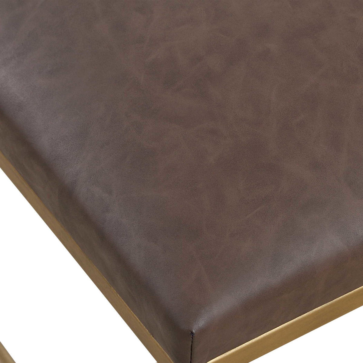 Reform Gold Small Bench, Benche by Uttermost, 23.75" width x 19" height x 16" depth View 7