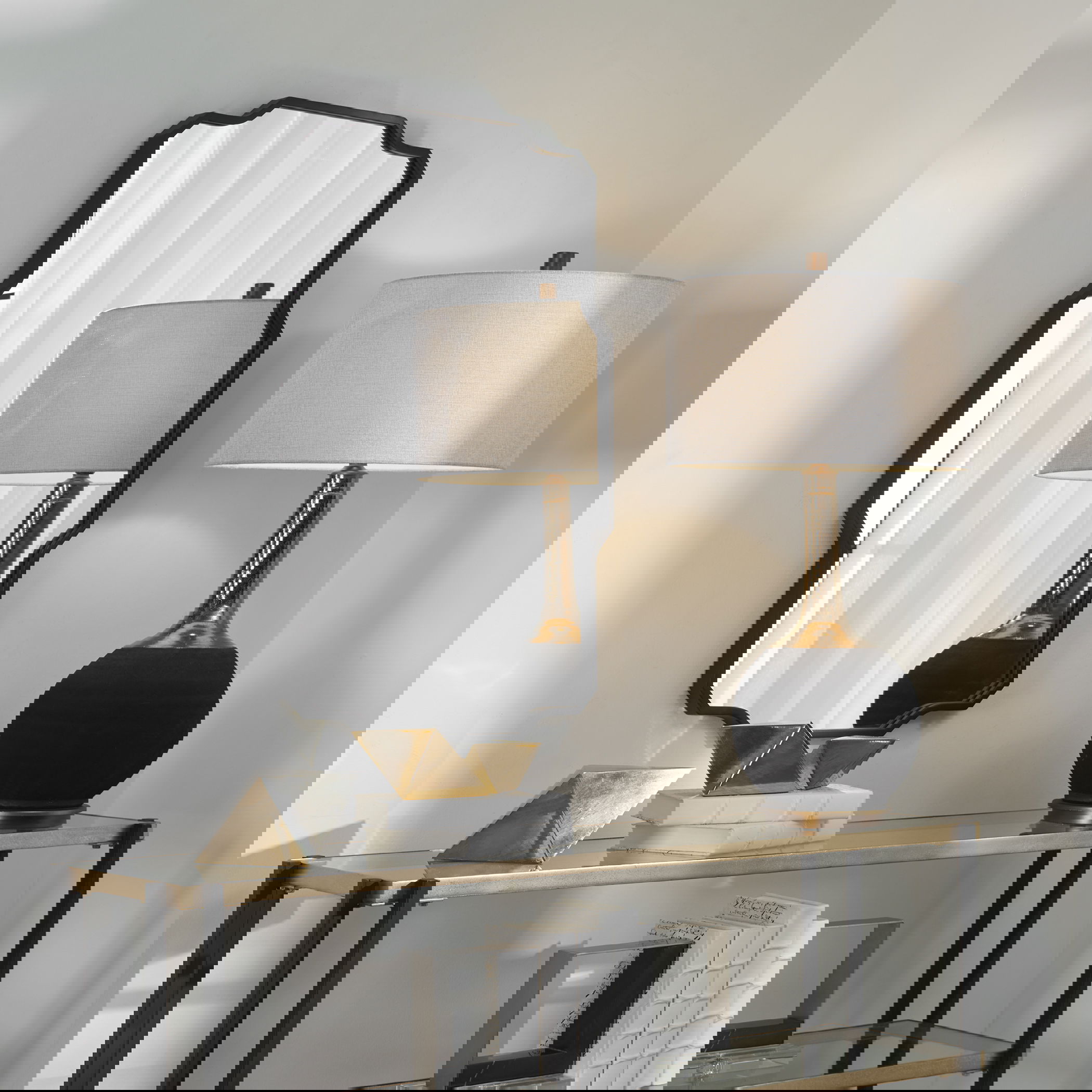 Casmus Iron Wall Mirror, by Uttermost, 23.5" width x 35.75" height x 1.12" depth View 2