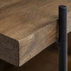 Maddox 30L x 18W x 22H Medium Brown Wood with Black Metal U-shaped End/Side Table thumbnail 9