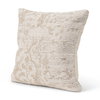 Khloe 20x20 Cream Square Pillow Cover, Decorative Pillow by Mercana, 20" length x 0.5" width x 20" height thumbnail 1