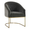 Hanni Charcoal Dining Chair, by Uttermost, 25" width x 32" height x 27" depth thumbnail 5