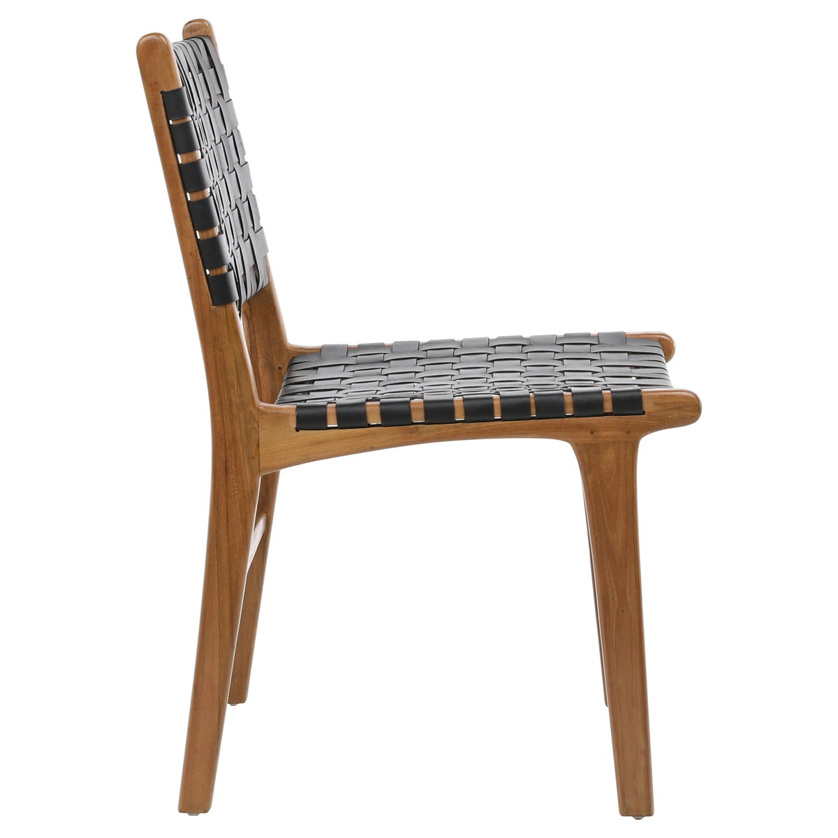 Dale Dining Chair Black Leather, by Dovetail, 20.3" width x 33.5" height x 24.2" depth View 3