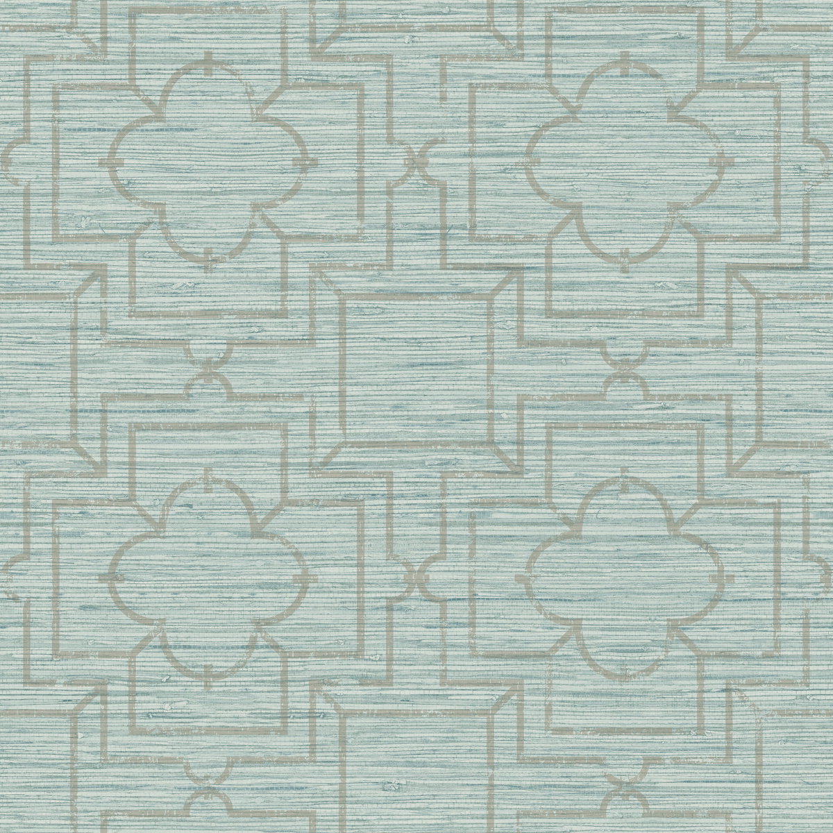 Quatrefoil Trellis Blue Peel & Stick Wallpaper, by York Wall, 20' length x 1'8.5" width x 0.02" depth