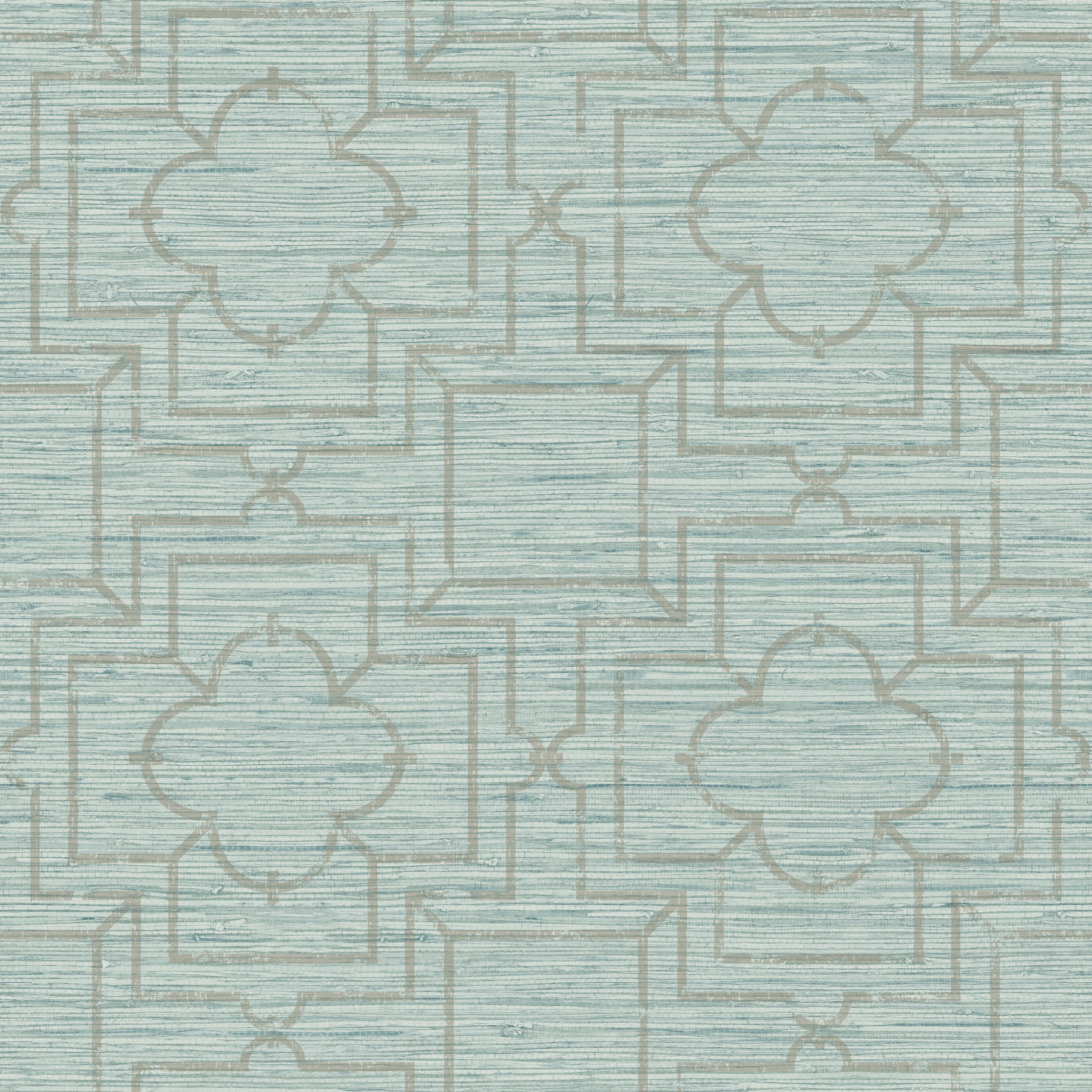 Quatrefoil Trellis Blue Peel & Stick Wallpaper large image 