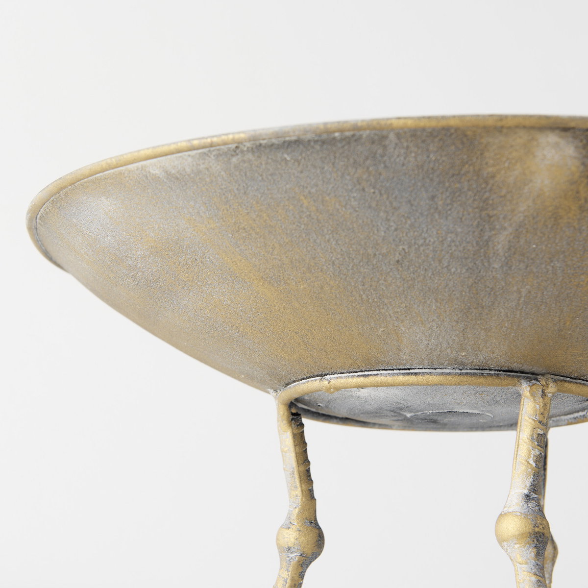 Chadwick II 13L x 13W Gold Metal Webbed Feet Bowl, Decorative Bowl by Mercana, 12.75" length x 12.75" width x 7" height View 10