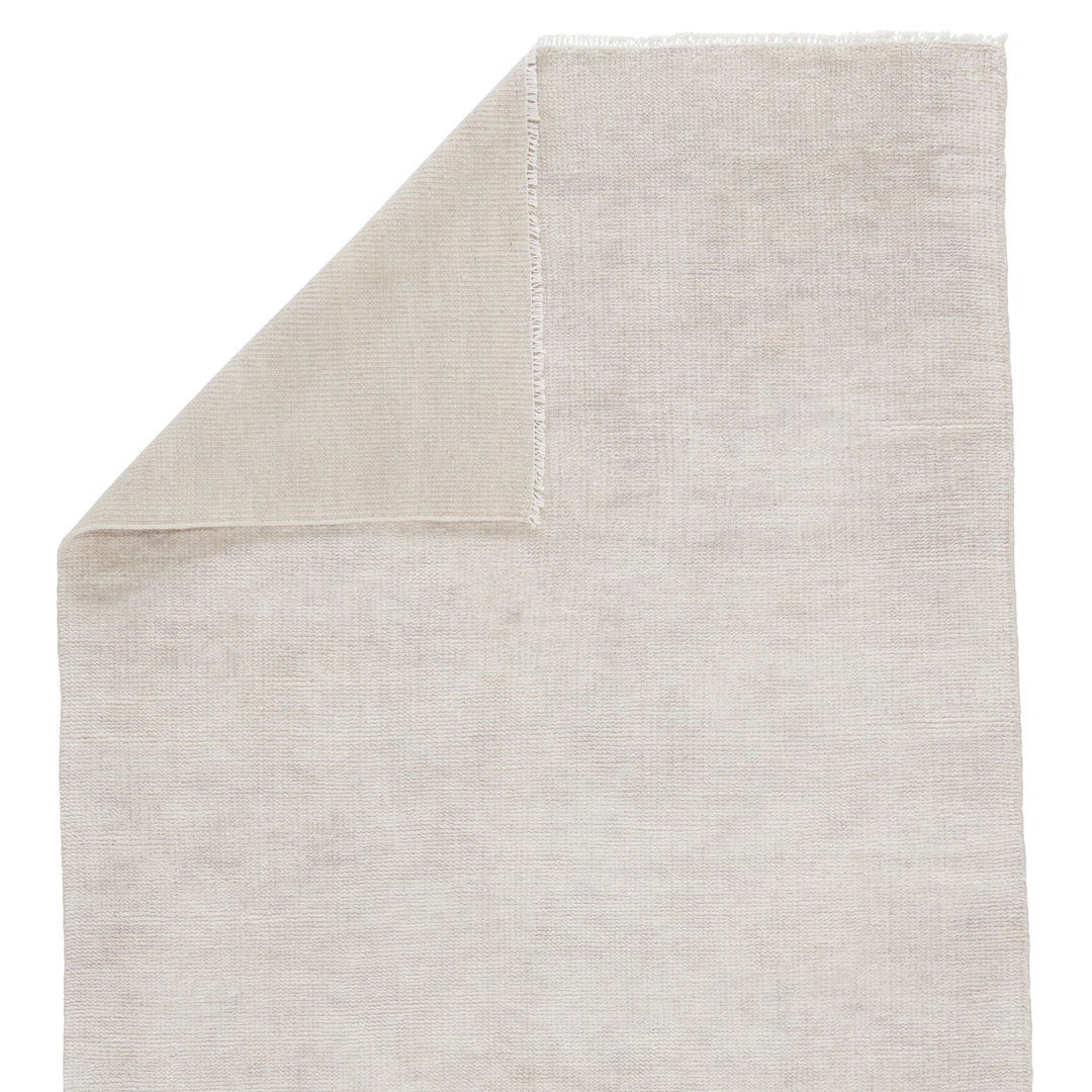 Jaipur Living Origin SAG05 Handknotted Solid White and Light Gray Area Rug (8'x10') large image 
