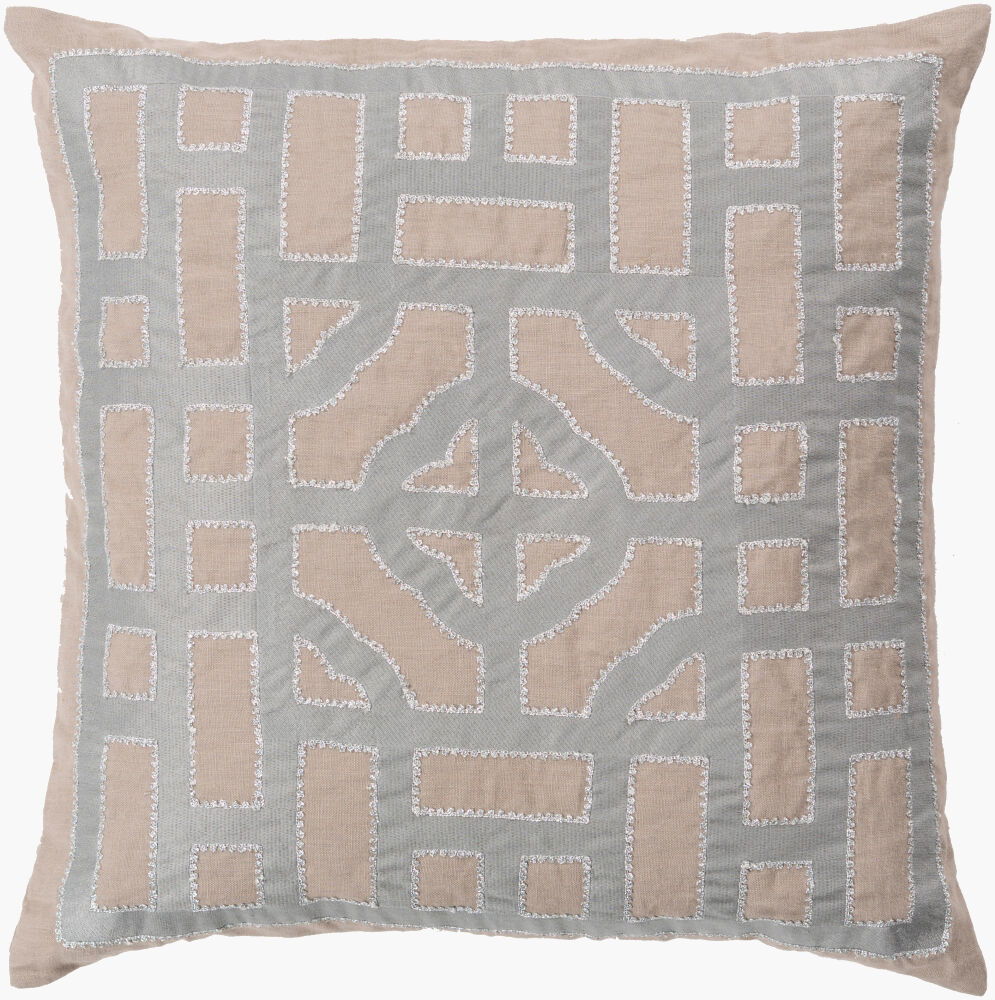 Chinese Gate Accent Pillow, Decorative Pillow by Surya, 18" length x 18" width