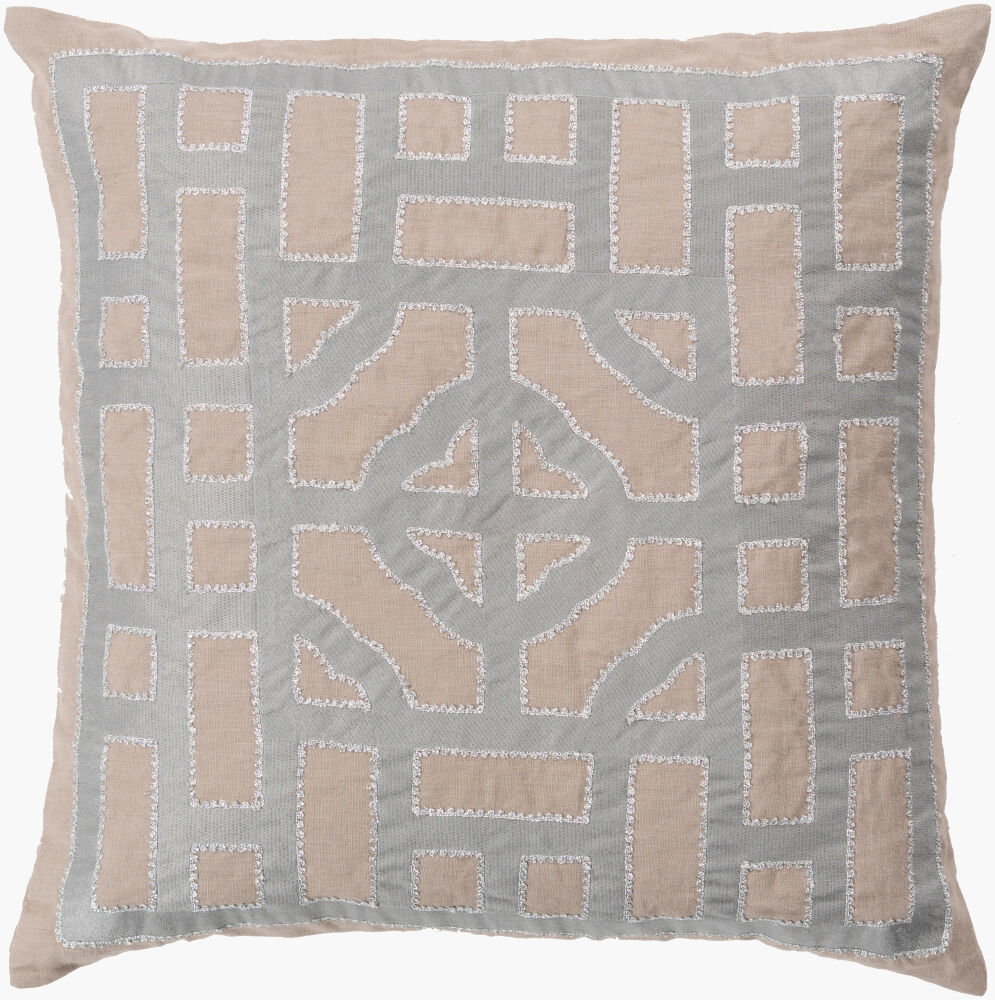 Chinese Gate Accent Pillow, Decorative Pillow by Surya, 18" length x 18" width