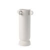 Dylan Tall Textured Off White with Handles Ceramic Vase, by Mercana, 8.5" length x 8.5" width x 16" height thumbnail 1