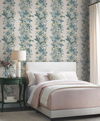 Garden Party Trellis White & Blue Wallpaper thumbnail 1