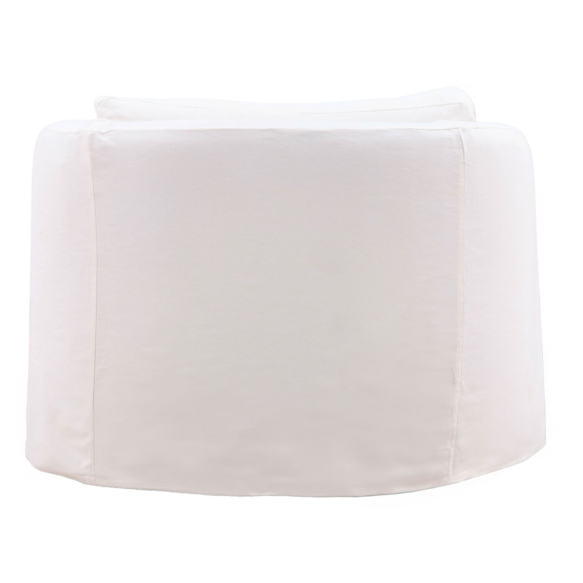 Violeta Sofa Chair Slipcover White, Sofas & Sectional by Dovetail, 40.63" width x 30" height x 41" depth View 4