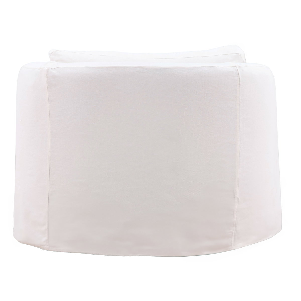 Violeta Sofa Chair Slipcover White, Sofas & Sectional by Dovetail, 40.63" width x 30" height x 41" depth View 4