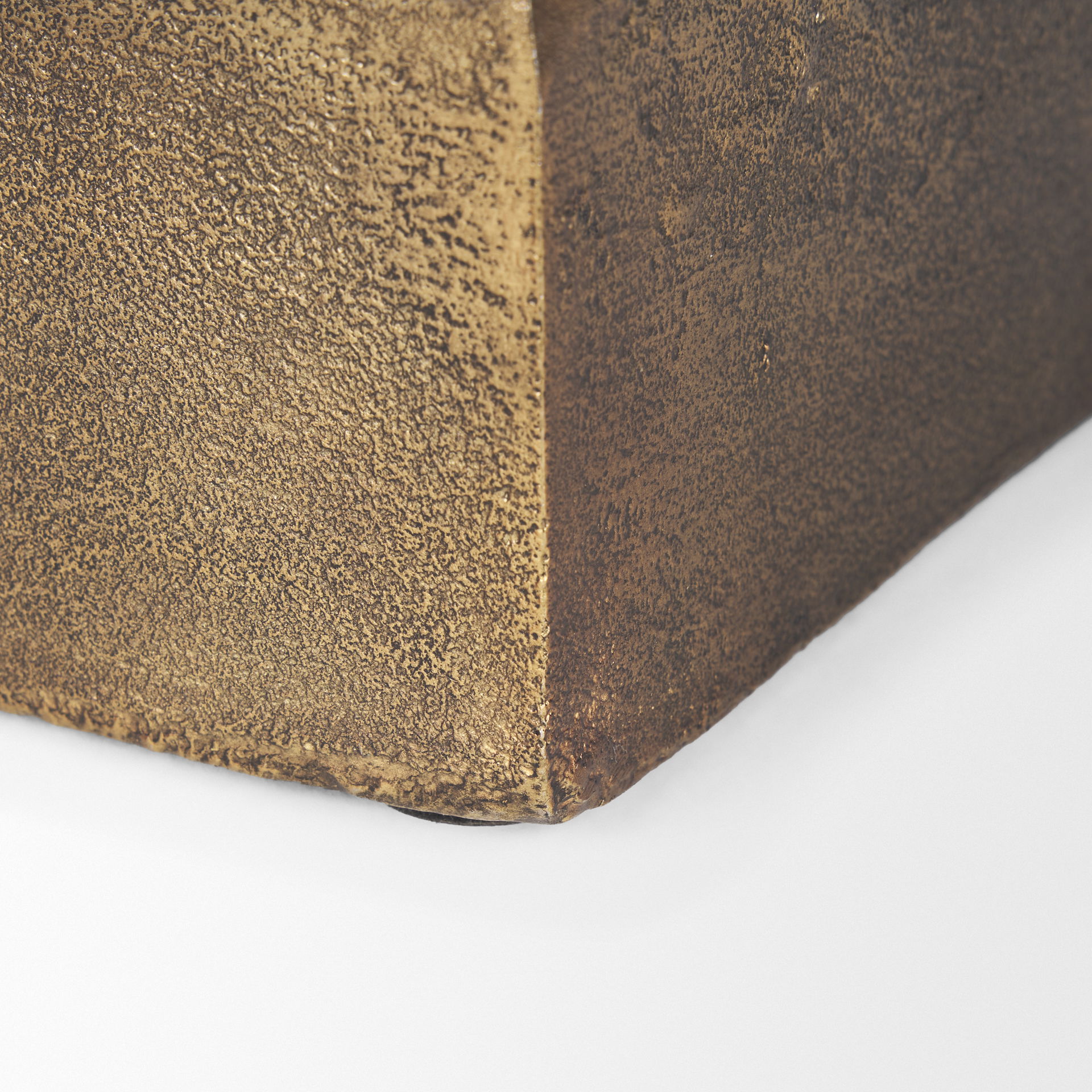 Porschia Large Antiqued Gold Metal Decorative Box, Boxe by Mercana, 9.84" length x 7.87" width x 4.72" height View 13