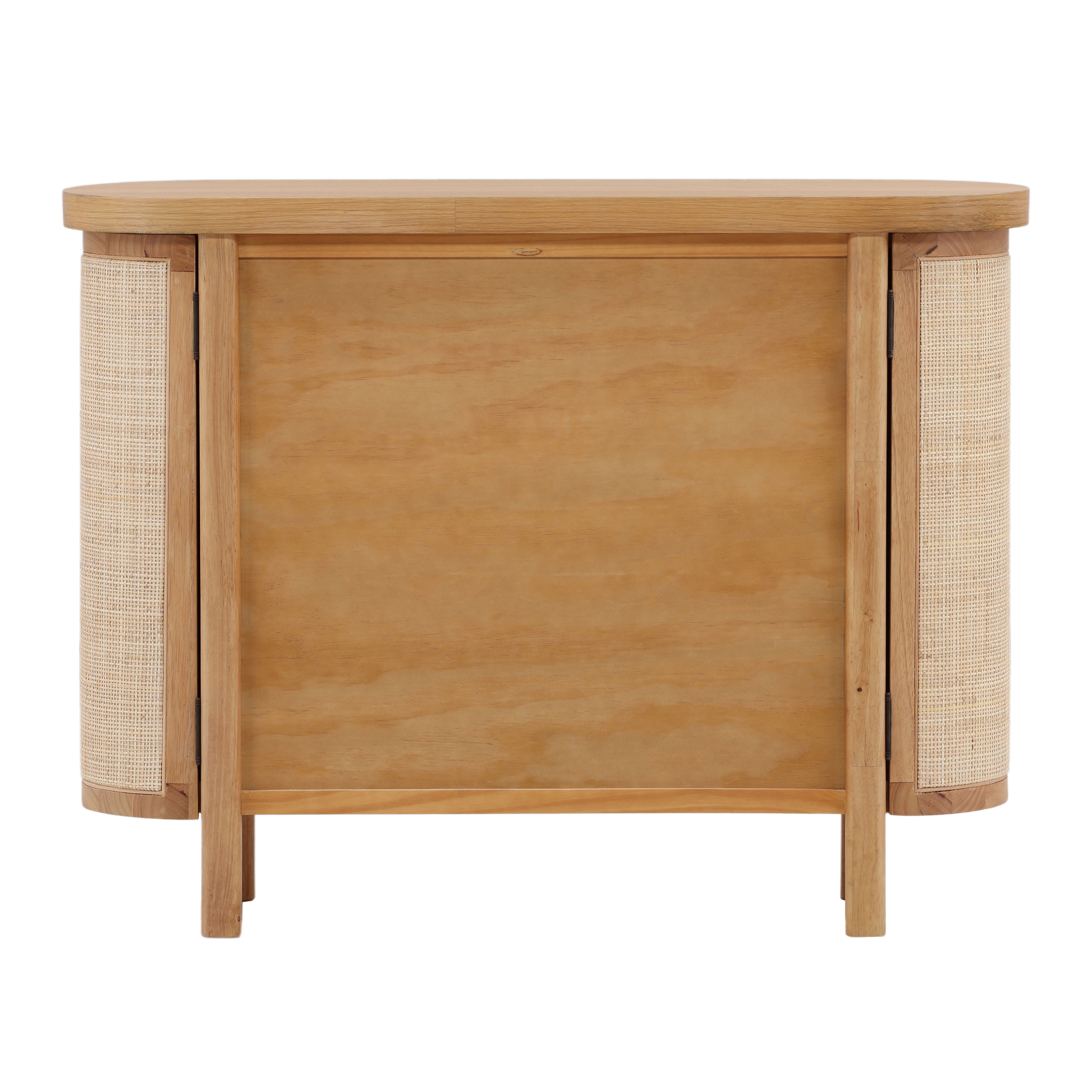 Elara Sideboard Natural, Sideboards & Buffet by Dovetail, 47.12" width x 36.25" height x 14" depth View 4