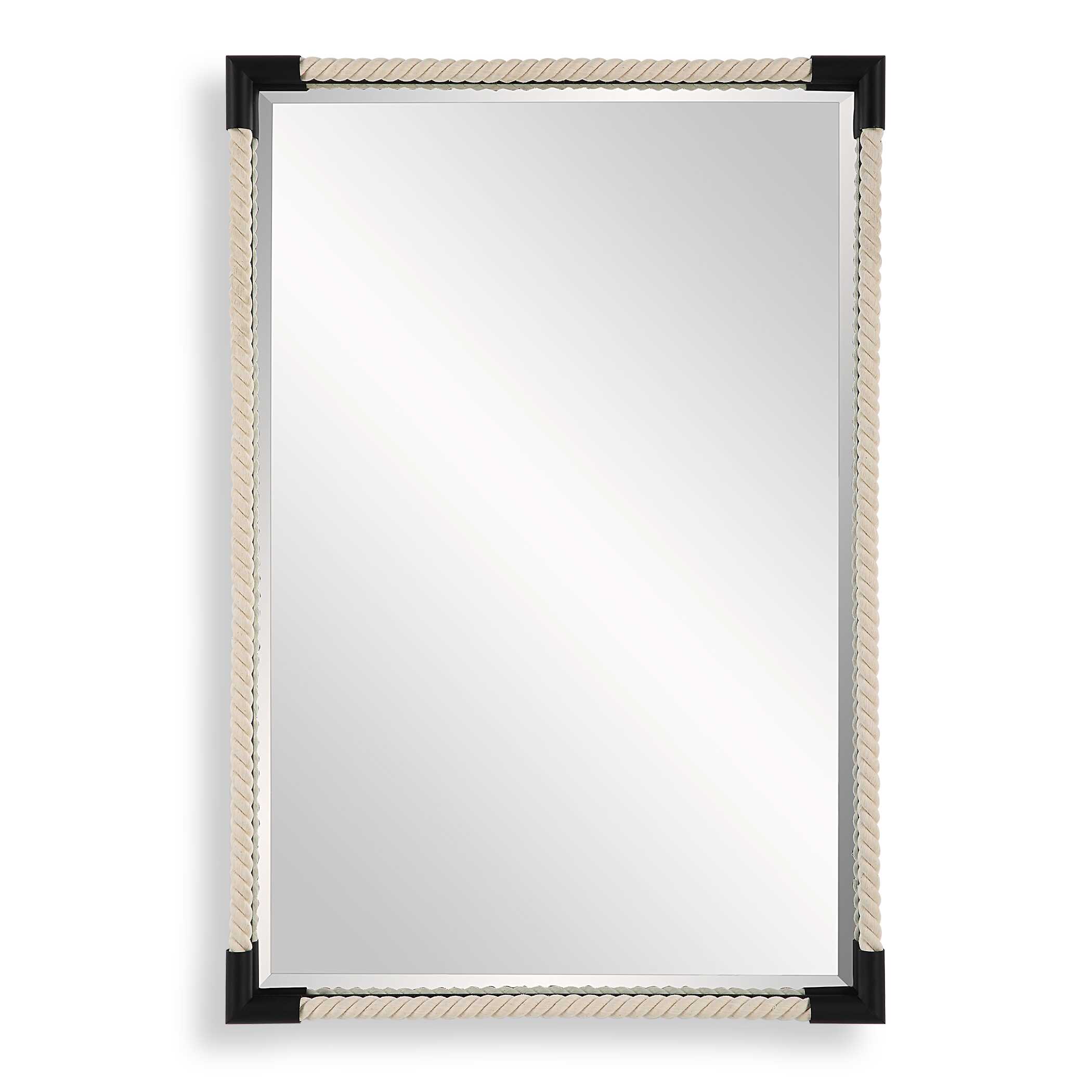 Marina Rope Mirror, by Uttermost, 24.12" width x 36" height x 1.75" depth View 1