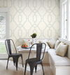 Magnolia Home Woven Trellis Beige & Blue Peel & Stick Wallpaper, by York Wall, 20' length x 1'8.5" width x 0.02" depth thumbnail 3