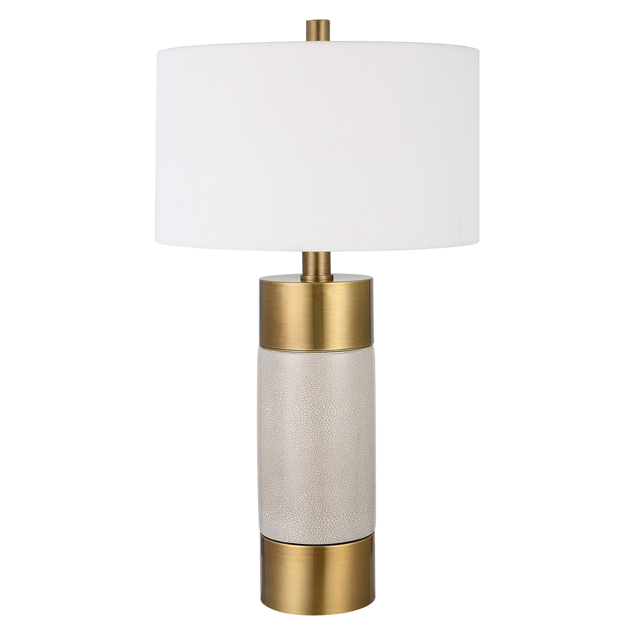 Adelia Ivory & Brass Table Lamp large image 