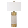 Adelia Ivory & Brass Table Lamp thumbnail 4