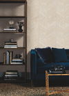 Atelier Herringbone White Wallpaper, by York Wall, 24' length x 3' width x 0.02" depth thumbnail 2