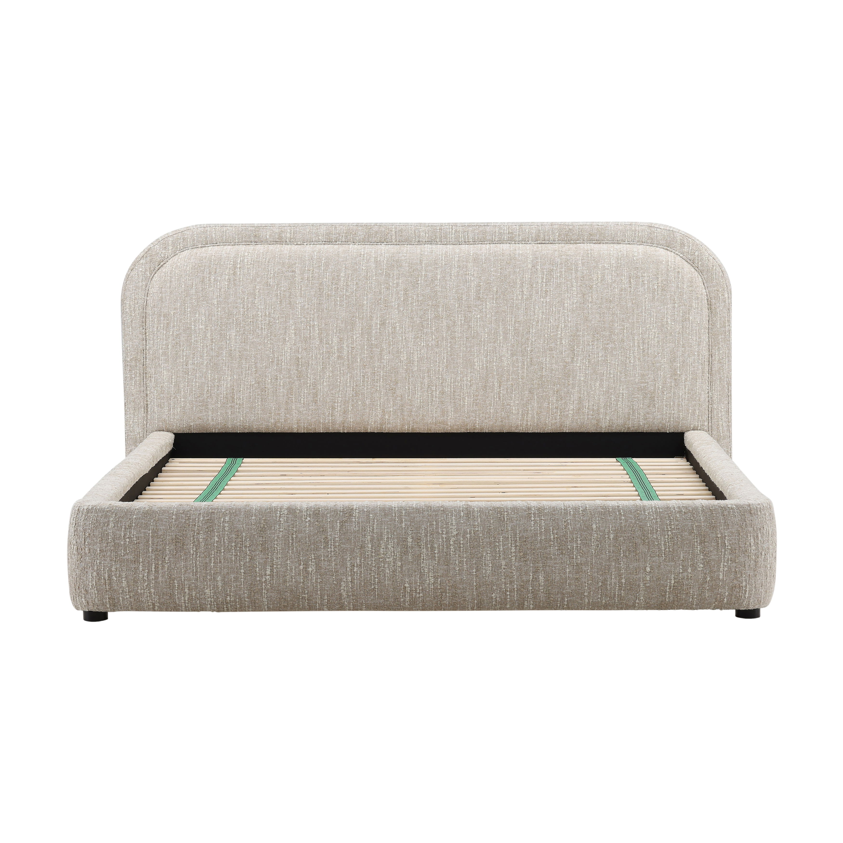 Agi Bed King Beige, by Dovetail, 88" width x 43" height x 89" depth View 2