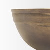 Tomiko Decorative Brass Finished Cast Aluminum Round Bowls, Decorative Bowl by Mercana, 11" length x 11" width x 4" height thumbnail 9