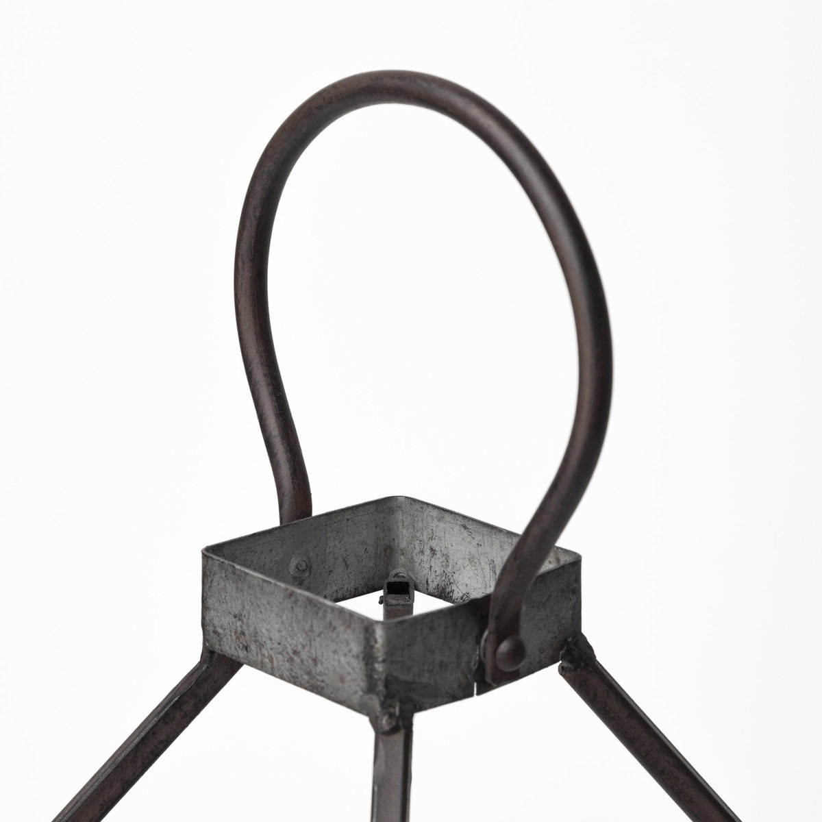 Kingston I Large Rustic Metal Framed Table Candle Holder, Candles & Candle Holder by Mercana, 5.51" length x 5.51" width x 18.9" height View 8