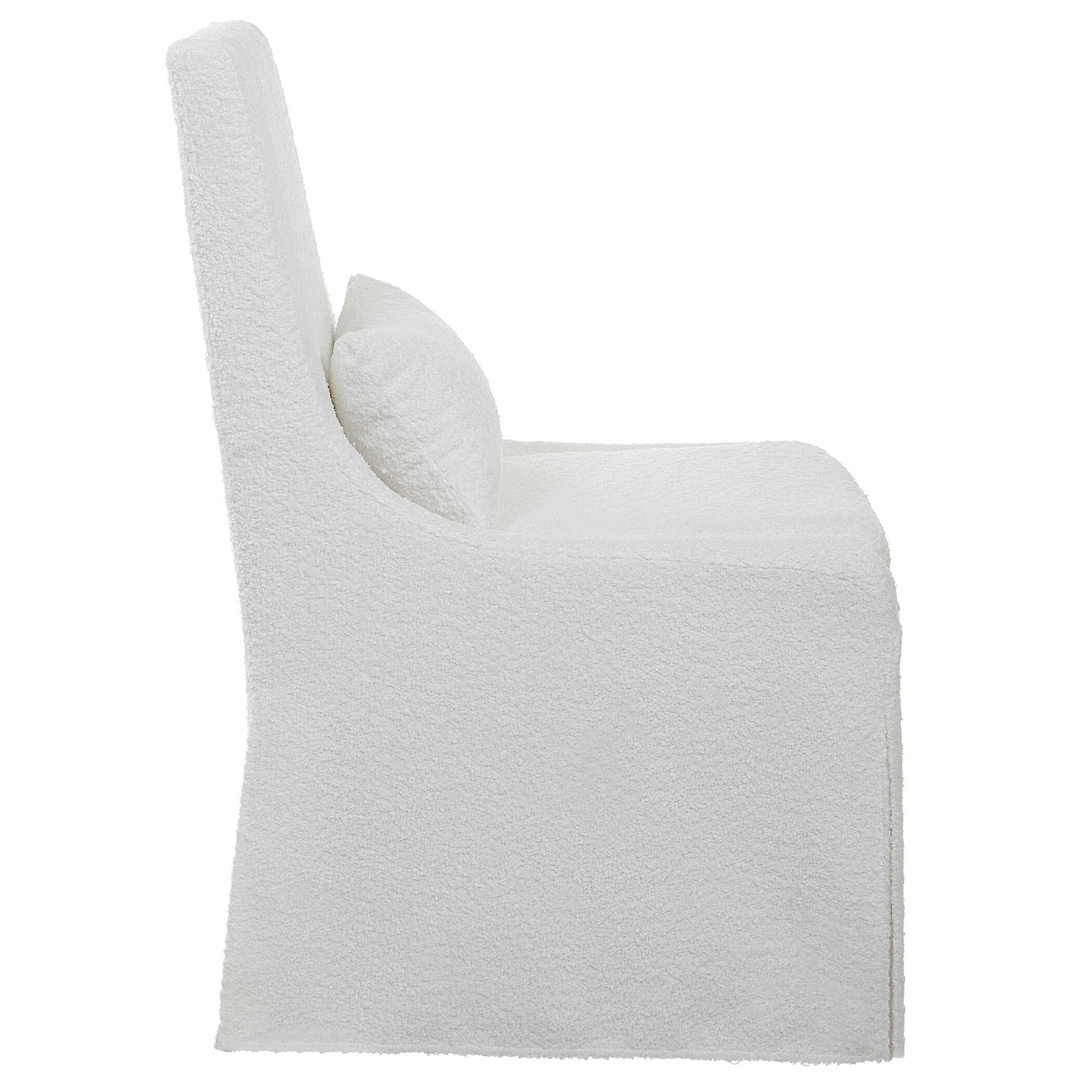 Coley White Armless Chair large image 