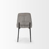 Eve Curved Back Dining Side Chair | Gray Fabric with Black Metal, Dining Chair by Mercana, 24.5" length x 19.5" width x 33.5" height thumbnail 9