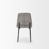 Eve Dining Chair with Gray Fabric & Matte Black Metal, by Mercana, 24.5" length x 19.5" width x 33.5" height thumbnail 7