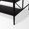 Amika White Marble Top Black Metal Base Kitchen Island thumbnail 14