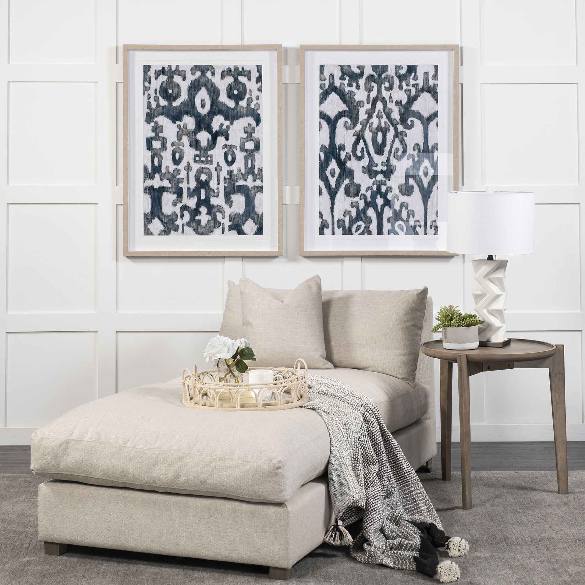 Valence  Beige Armless Sectional Piece, Sectional Sofa by Mercana, 38.19" length x 38.58" width x 28.35" height View 3