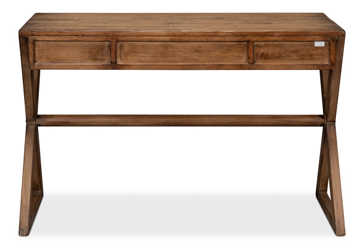 Kitchen Desk  Brown, by Sarreid, 1'10" length x 4'3" width x 2'8" height View 3